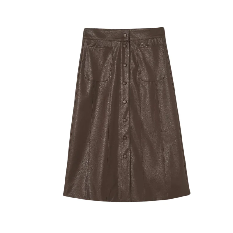 Vandelli Skirt - Brown high waist skirt