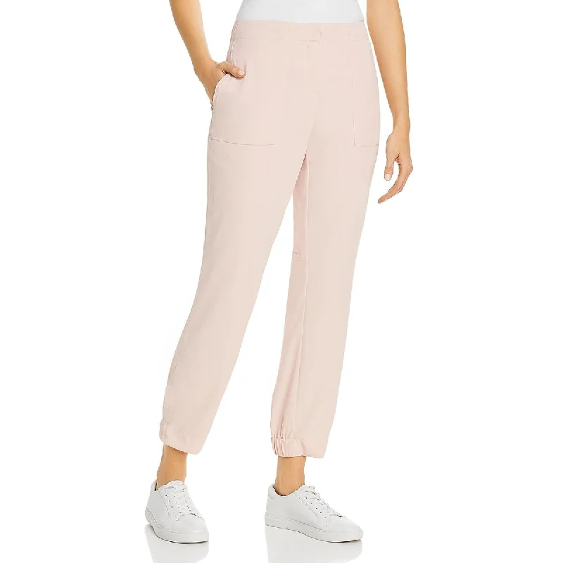 B New York Womens Paneled Stretch Jogger Pants Comfortable Cargo Pants