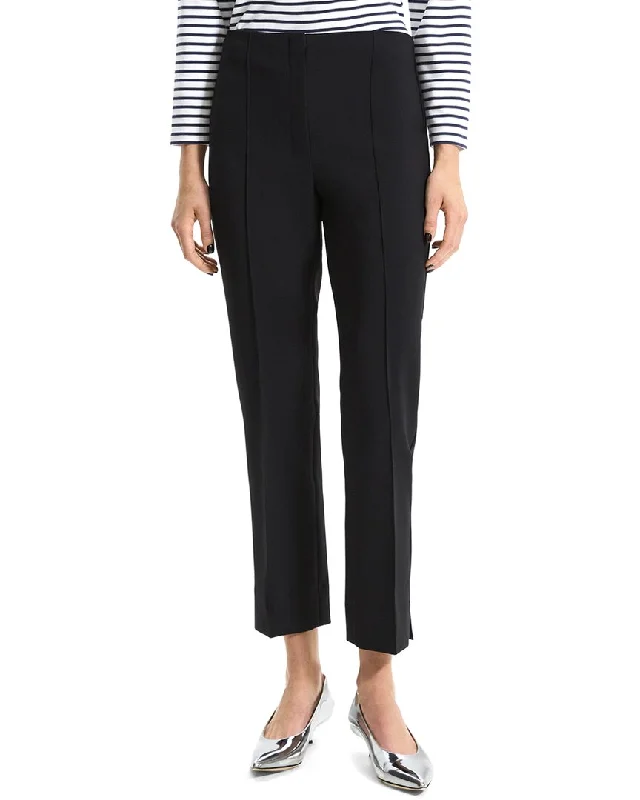 Theory Pintuck Straight Pant Chic Capri Pants