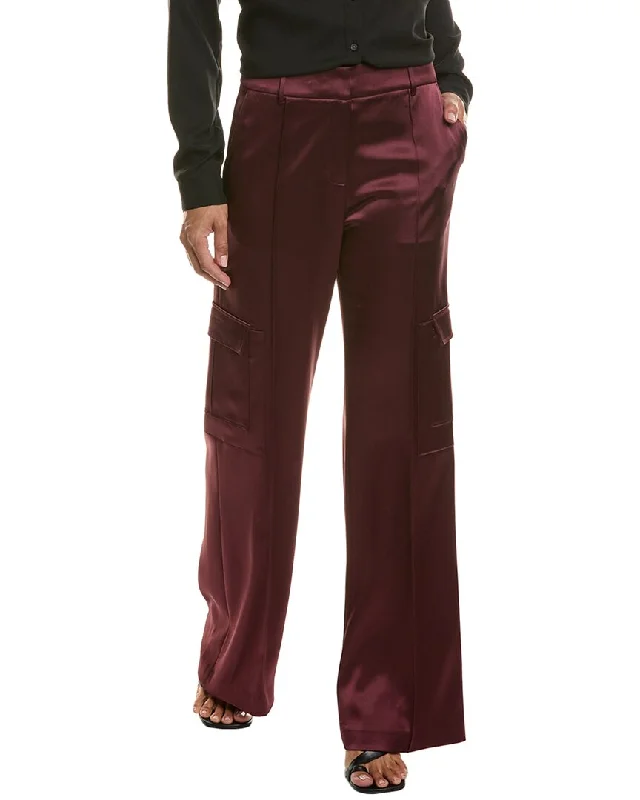 Elie Tahari Satin Cargo Pant Elegant Dress Pants