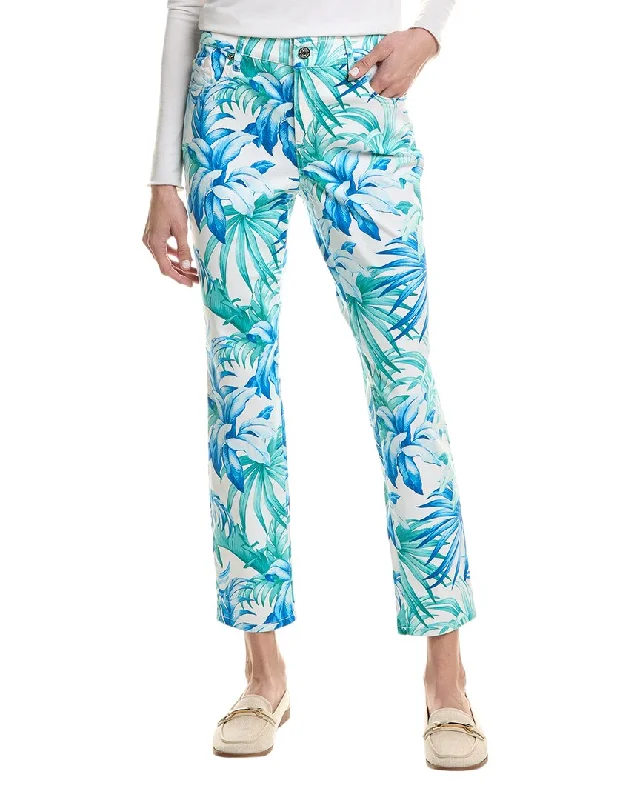 Tommy Bahama Legendary Leaves High-Rise Ankle Pant Classic Flared Pants