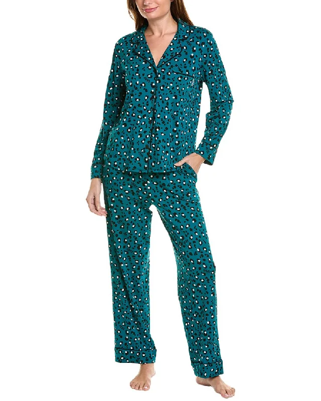 DKNY 2pc Pajama Pant Set Elegant Palazzo Trousers