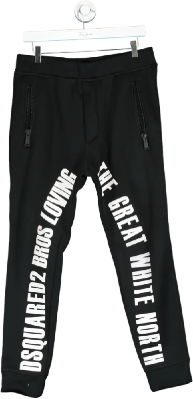 DSQUARED2 Black Ski The Great North Pants in black UK M Trendy Wide-Leg Pants