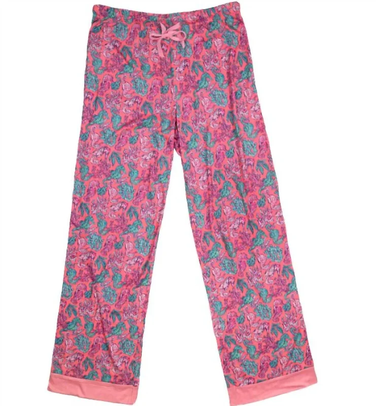 Lounge Pants In Seahorse Elegant Silk Pants