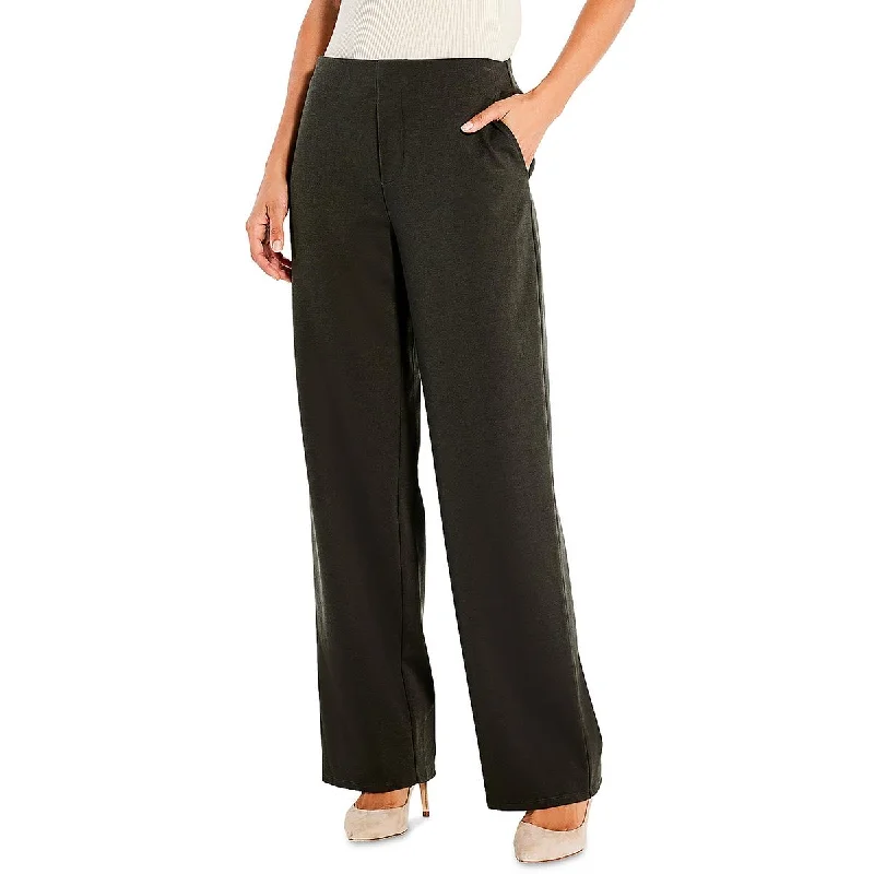 Nic + Zoe Womens High Rise Solid Wide Leg Pants Stylish Casual Pants