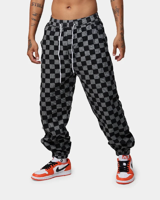 XXIII Ashe Checkered Pants Black Soft Stretch Pants